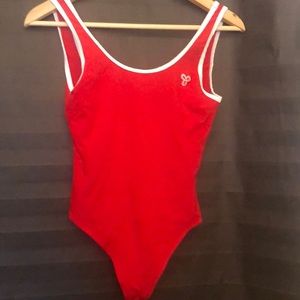 TNA red bodysuit